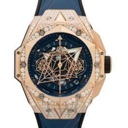 Hublot Limited Edition Sang Bleu One Click Gold Blue Diamonds