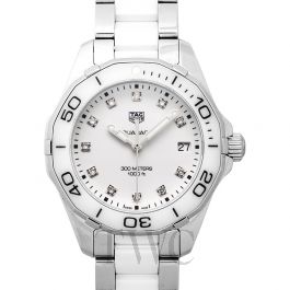 Tag heuer aquaracer white ceramic ladies watch sales