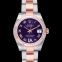 Rolex Datejust 31 Rolesor Everose Fluted / Oyster / Purple Roman 178271-0076G image 4