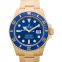 Rolex Submariner Blue Dial 18K Yellow Gold Oyster Bracelet Automatic Men's Watch 126618LB-0002 image 1