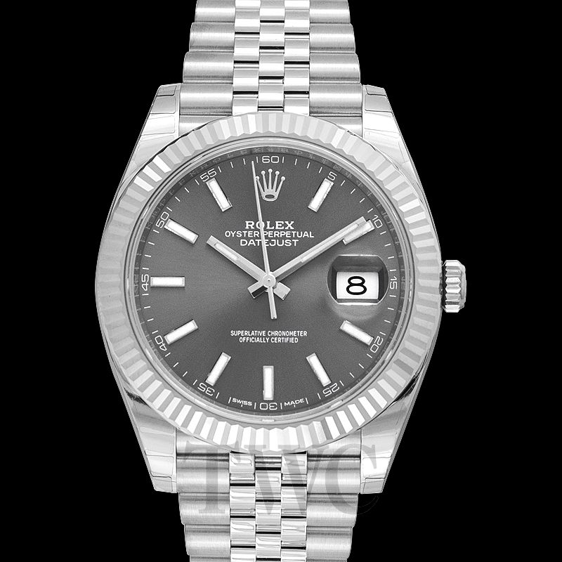 rolex datejust rhodium 41