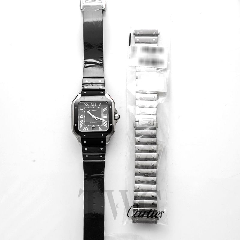 cartier santos grey dial