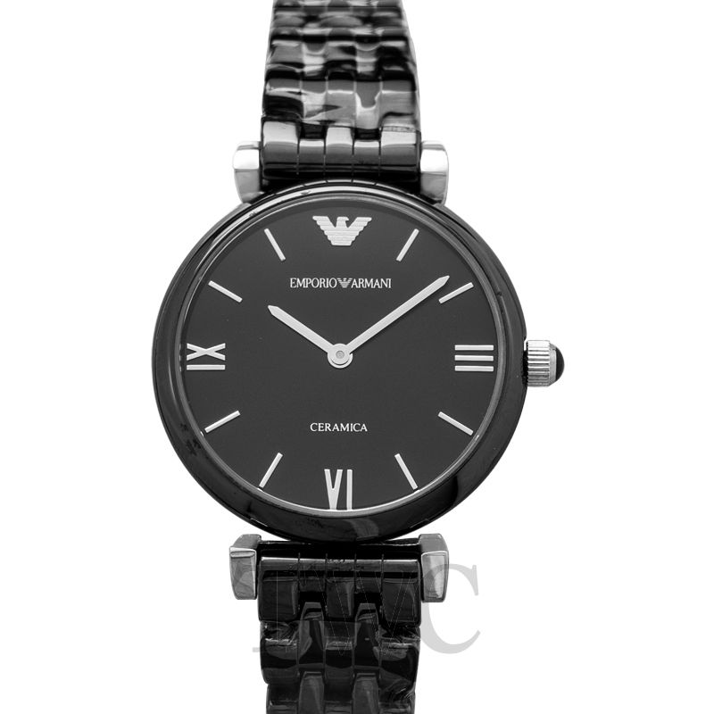 armani watch ladies black