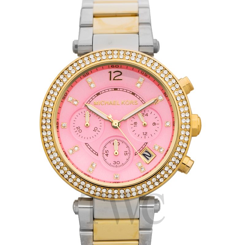 ladies michael kors parker chronograph watch