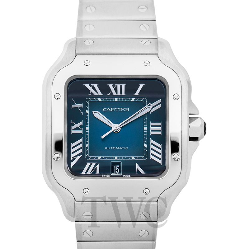 santos de cartier blue dial