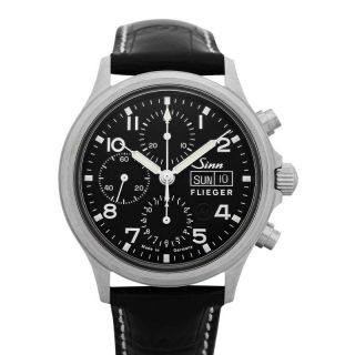 Sinn Instrument Chronographs 358.062-Leather-Cowhide-AE-Blk