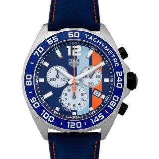 Tag Heuer Formula 1 Chronograph Blue Dial Orange Rubber Watch with 3 Subdials CAZ1014.FT8028